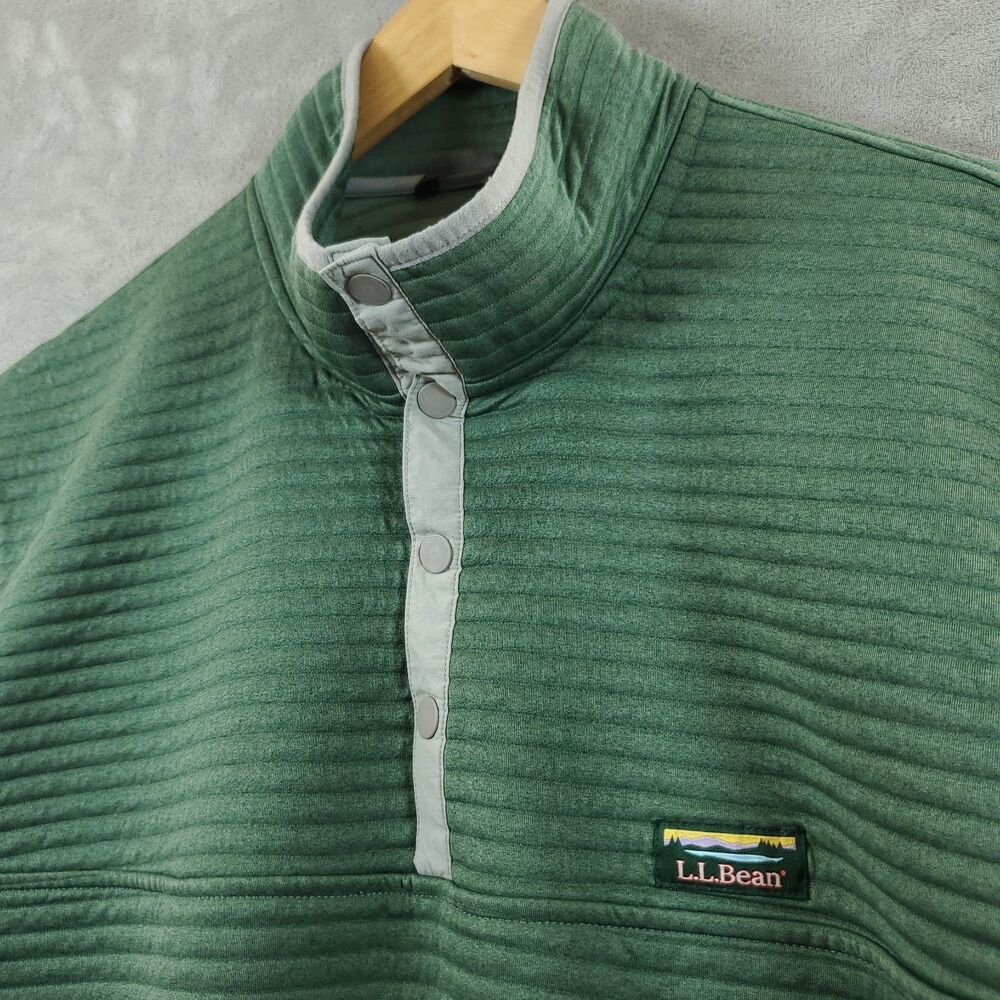 LL Bean Airlight Knit Pullover Mens 3XL Snap Neck Performance Light Quilted - Picture 6 of 16